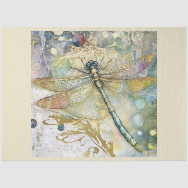 An Artistic Dragonfly Series Design #3 Tissue Paper (Front)