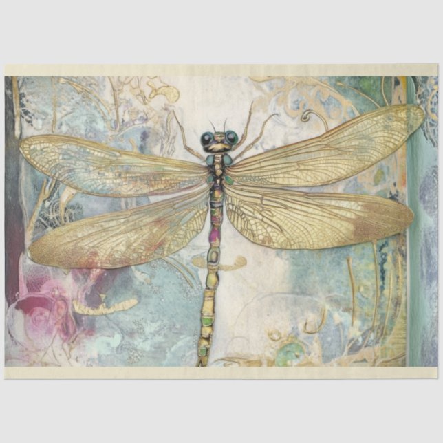 An Artistic Dragonfly Series Design #7 Tissue Paper (Front)