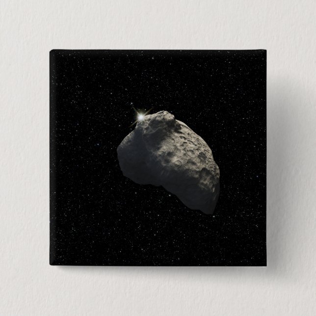 An artist's impression 2 inch square button (Front)