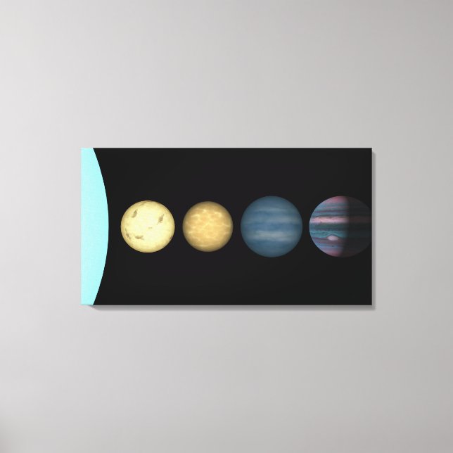 An artist's rendition comparing brown dwarfs 2 canvas print (Front)