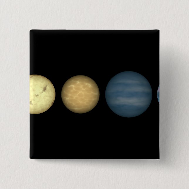 An artist's rendition comparing brown dwarfs 2 inch square button (Front)