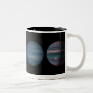 An artist's rendition comparing brown dwarfs 2 Two-Tone coffee mug