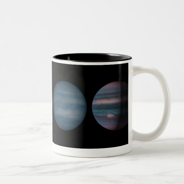 An artist's rendition comparing brown dwarfs 2 Two-Tone coffee mug (Right)