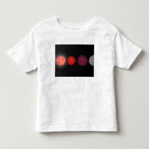 An artist's rendition comparing brown dwarfs toddler t-shirt