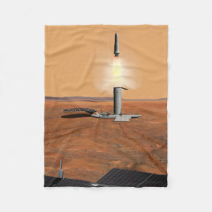 An Ascent Vehicle Leaving Mars. 2 Fleece Blanket