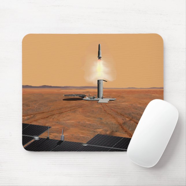 An Ascent Vehicle Leaving Mars. 2 Mouse Pad (With Mouse)