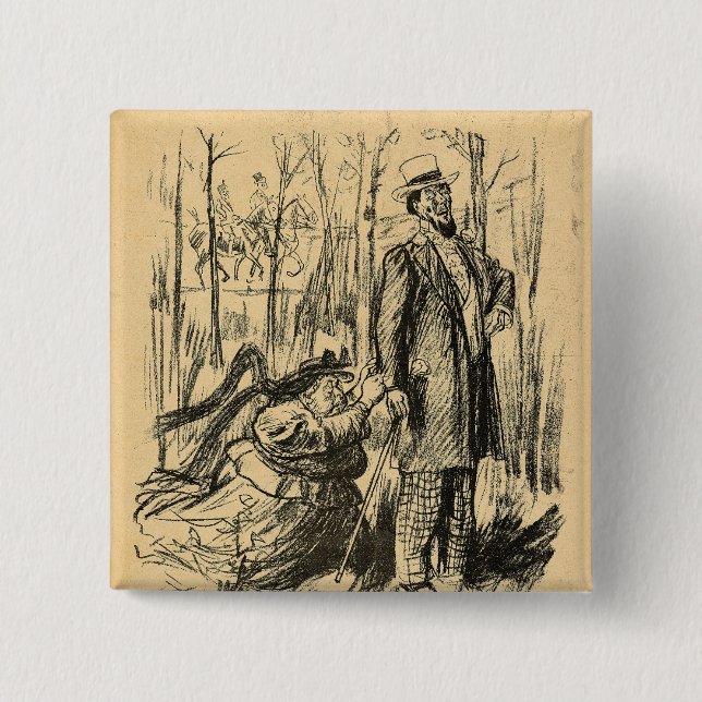 An Assault on Modesty or Mr. Chamberlain's 2 Inch Square Button (Front)