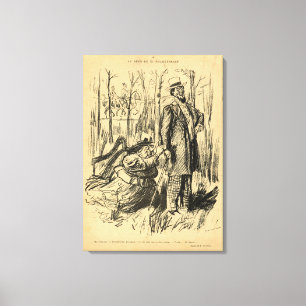 An Assault on Modesty or Mr. Chamberlain's Canvas Print