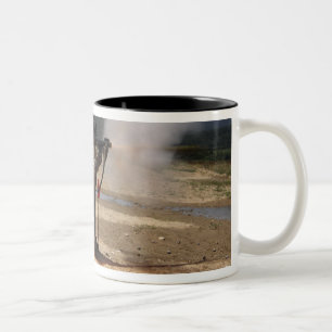 An assaultman fires a Rocket Propelled Grenade Two-Tone Coffee Mug