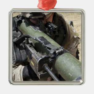 An assaultman metal ornament