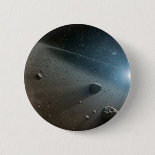 An Asteroid Belt Around The Bright Star Vega. 2 Inch Round Button