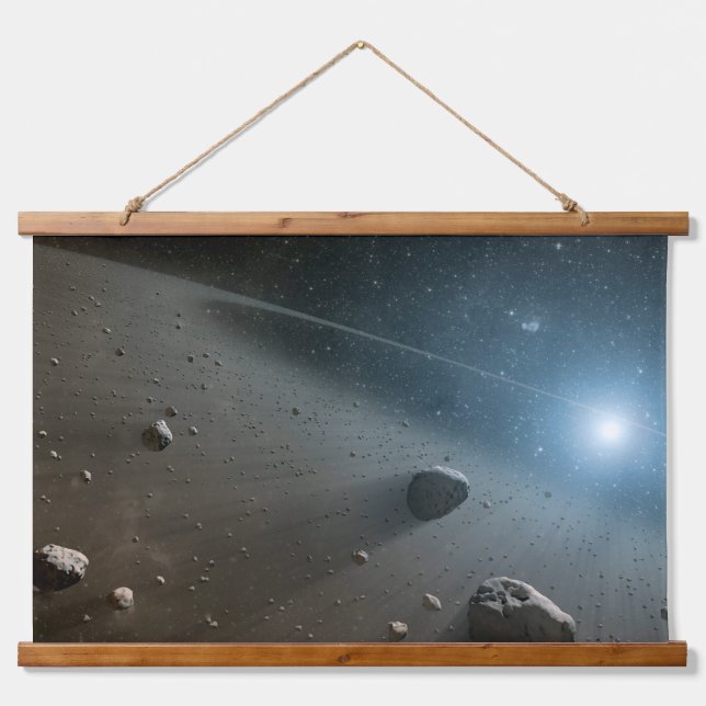 An Asteroid Belt Around The Bright Star Vega. Hanging Tapestry (Front)