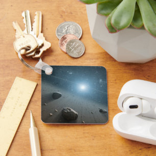 An Asteroid Belt Around The Bright Star Vega. Keychain