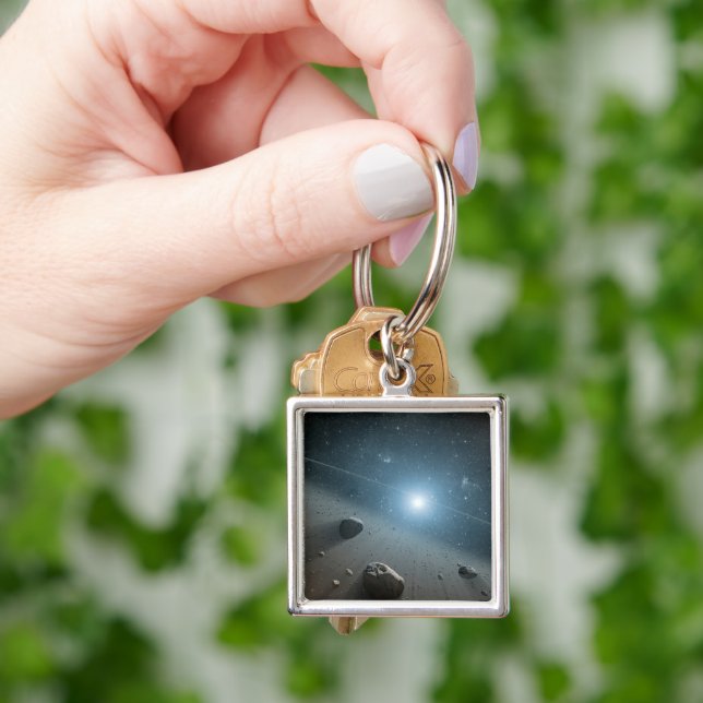 An Asteroid Belt Around The Bright Star Vega. Keychain (Hand)