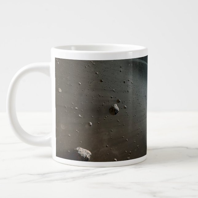 An Asteroid Belt Around The Bright Star Vega. Large Coffee Mug (Left)