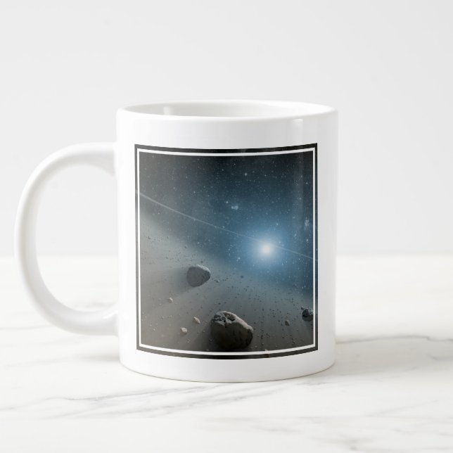 An Asteroid Belt Around The Bright Star Vega. Large Coffee Mug (Left)