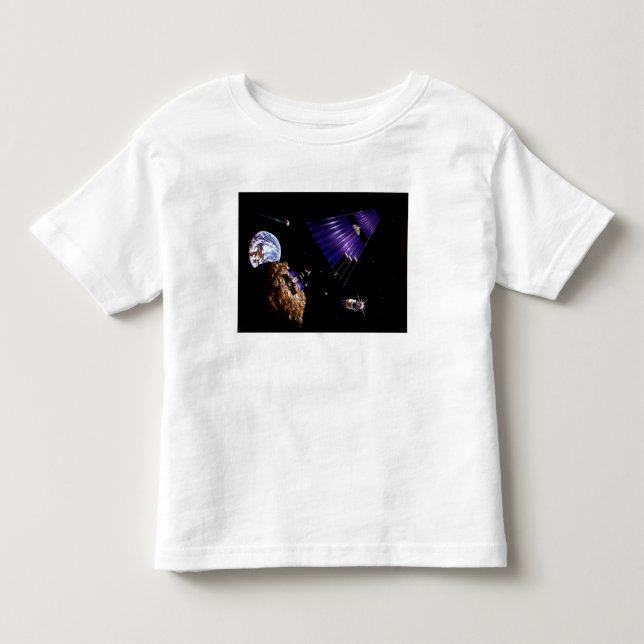An asteroid mining mission toddler t-shirt (Front)