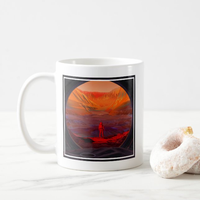 An Astronaut On Mars Coffee Mug (With Donut)