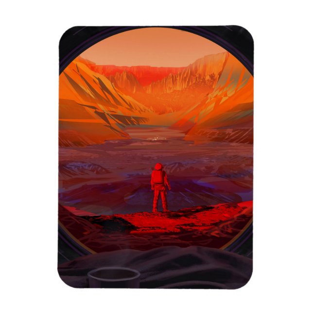 An Astronaut On Mars Magnet (Vertical)