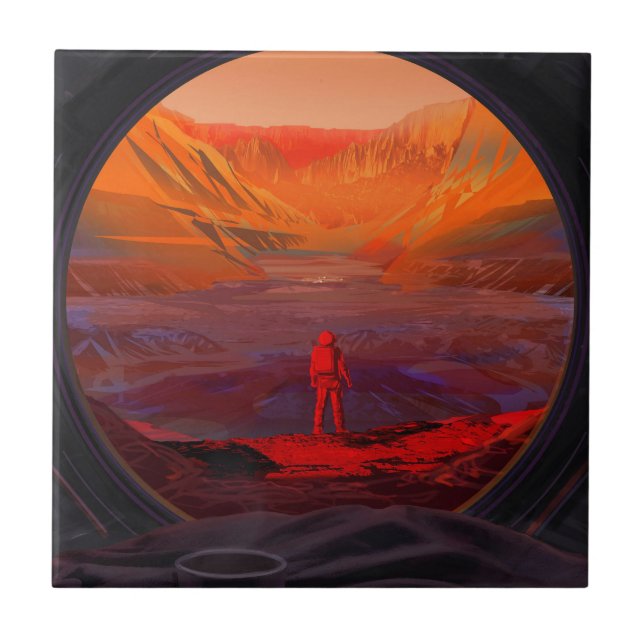 An Astronaut On Mars Tile (Front)
