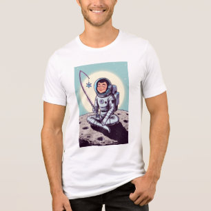 An astronaut sitting on the moon Tri-Blend shirt