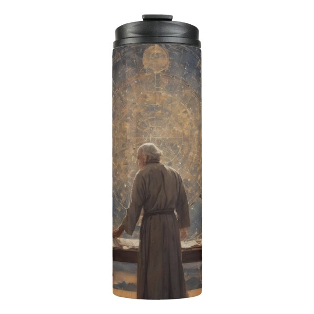 an astronomer clad in heavy feature rich robes thermal tumbler (Front)