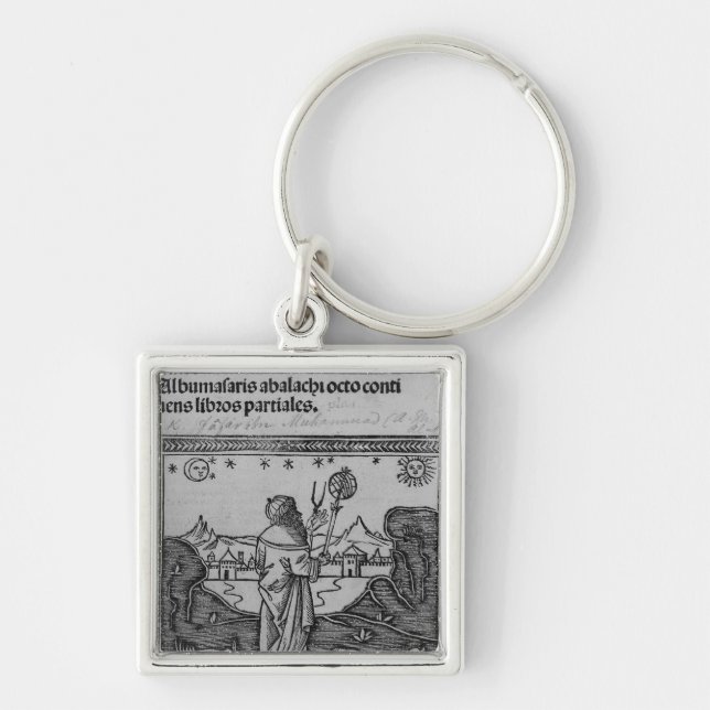 An Astronomer stargazing Keychain (Front)