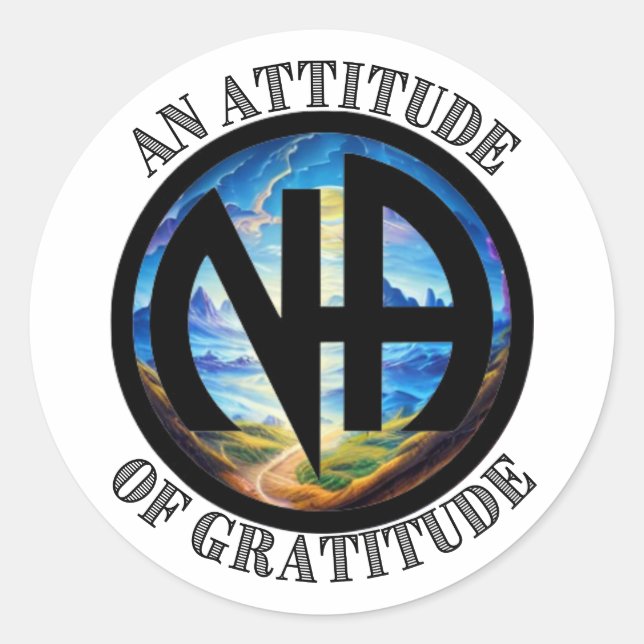 An Attitude of Gratitude - NA Classic Round Sticker (Front)