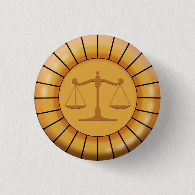 An Attorney Badge 1 Inch Round Button (Front)