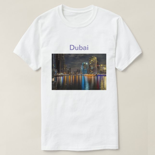 An attractive T shirt with  pictures of Dubai (Design Front)