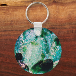 An Aura of Emeralds Keychain