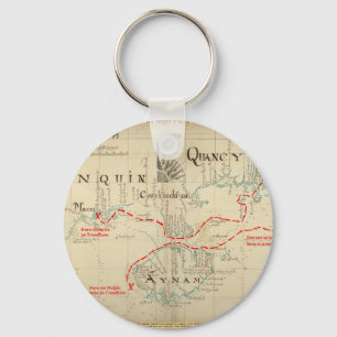 An Authentic 1690 Pirate Map (with embellishments) Keychain