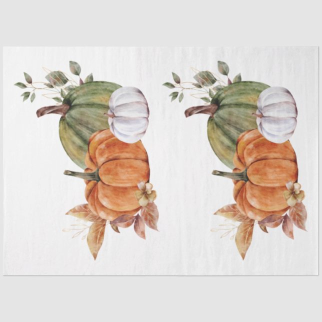 An Autumn Animal and Floral Series Design 17 Tissue Paper (Front)