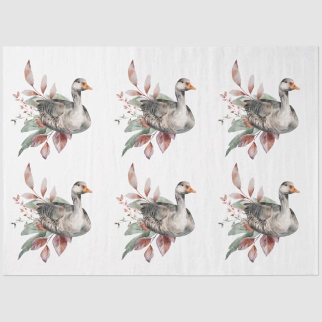 An Autumn Animal and Floral Series Design 50 Tissue Paper (Front)