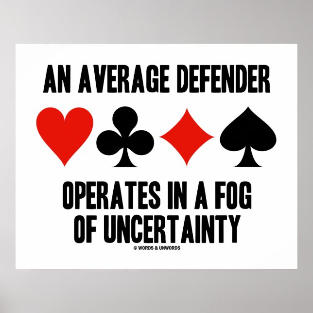 An Average Defender Operates Fog Uncertainty Poster (Front)