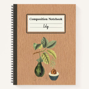 An Avocado on a Branch Personalized Composition Notebook