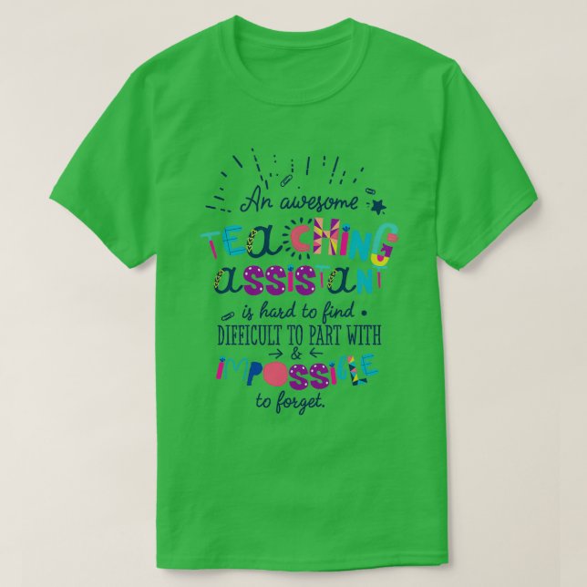 An Awesome Teaching Assistant Gift Idea Impossible T-Shirt (Design Front)