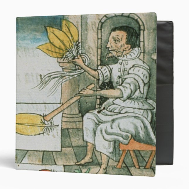 An Aztec feather artisan Binder (Front/Inside)