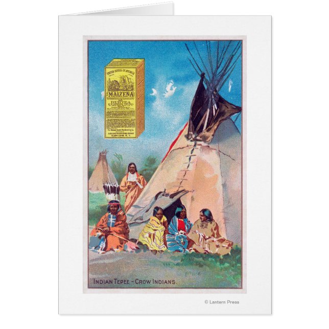 An Crow Indian Tepee, Maizena Product Ad (Front)