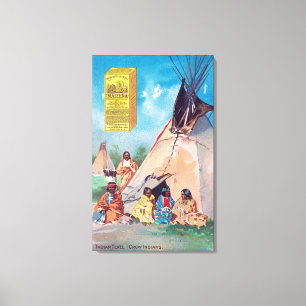 An Crow Indian Tepee, Maizena Product Ad Canvas Print