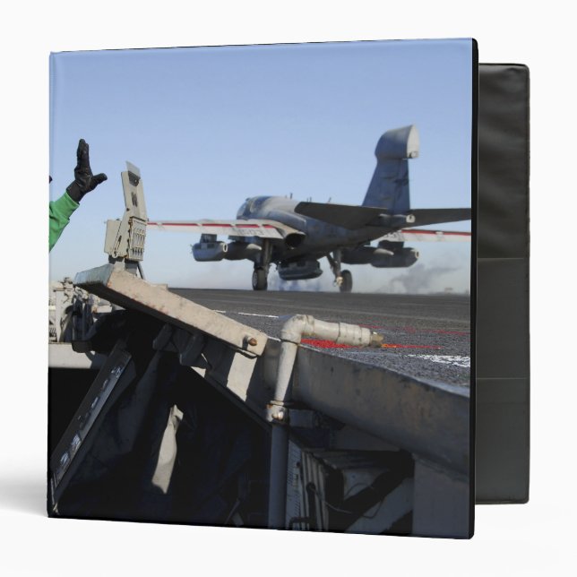 An EA-6B Prowler launches from the flight deck Binder (Front/Inside)