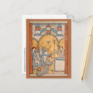 An Early Martyrdom of St. Thomas Becket in Art Postcard