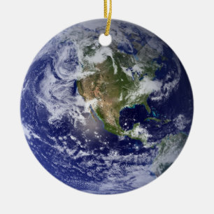 An Earth Image Christmas Ceramic Ornament