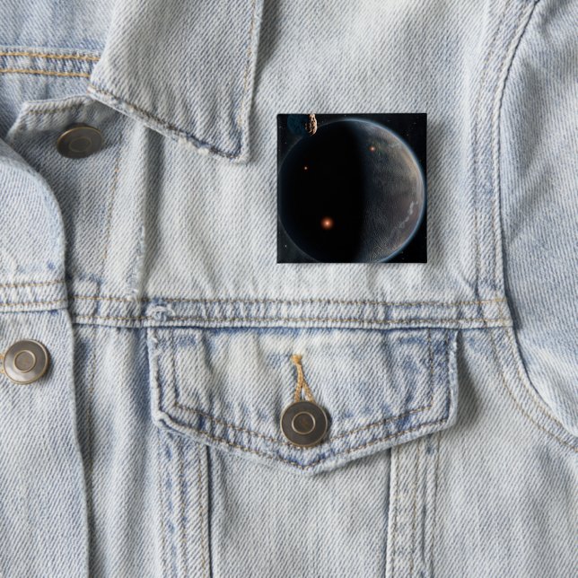 An Earth-Like Planet Rich In Carbon And Dry. 2 Inch Square Button (In Situ)