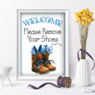 An Easter Please Remove Shoes Sign