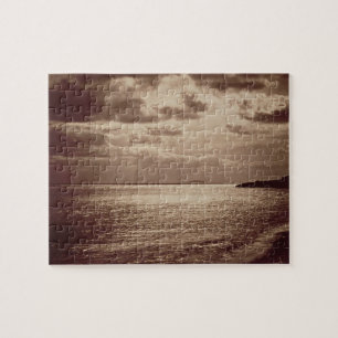 An Effect of the Sun, Normandy c.1857 (sepia photo Jigsaw Puzzle