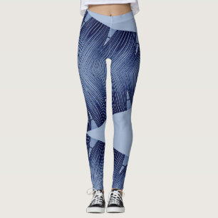 An elegant blue "Ratti_Creative_Arts" Leggings