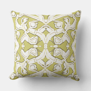 An elegant classic multicolor fabric design thro throw pillow