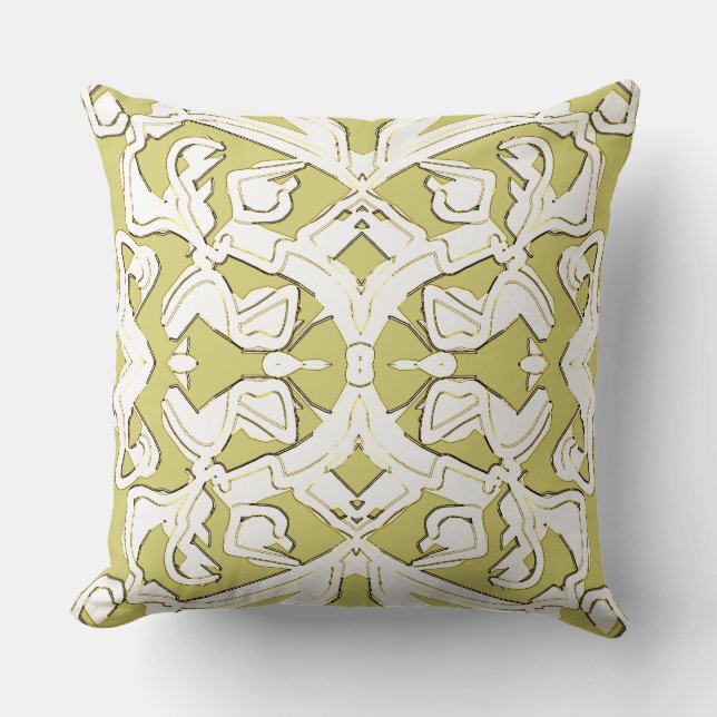 An elegant classic multicolor fabric design   thro throw pillow (Front)