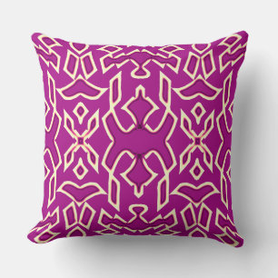 An elegant classic multicolor fabric design thro throw pillow